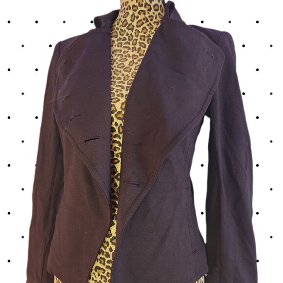 Black double breasted botton up blazer/jacket/top - Picture 3 of 4